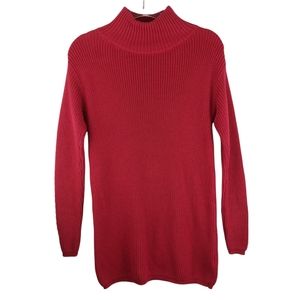 Lord & Taylor Cotton Knit Dress Sweater Popover